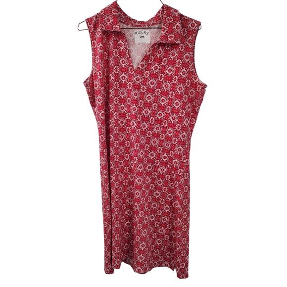 Riders by Lee Pink & Red Sleeveless Dress - Women's Large - Picture 1 of 4